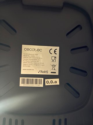 Cecofry Absolute 7600 Freidora Aire 7,6L