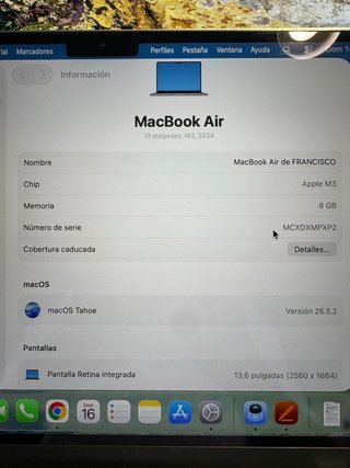 MacBook Air 13 Apple Plata/Gris Espacial