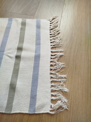 Alfombra de tela con rayas
