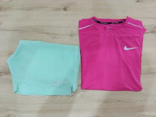Conjunto Nike Running Rosa y Verde
