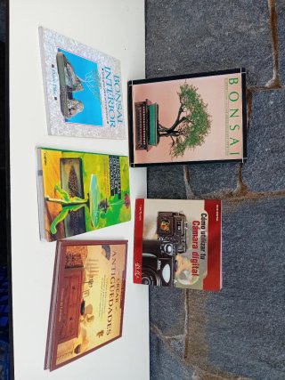 5 libros sobre aficiones varias.