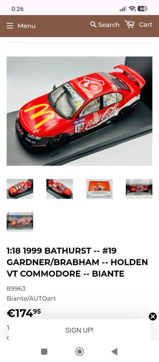Coche Nascar Coca Cola McDonald's 1:18