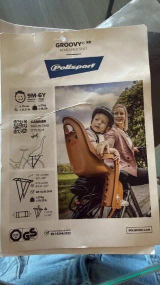 Silla bici niño Polisport nueva
