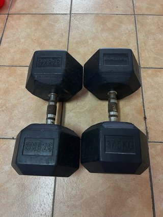 Par de Mancuernas Hexagonales 37.5kg