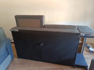 Sofá amplio extensible gris