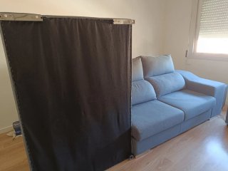 Sofá amplio extensible gris