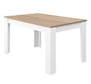 Mesa Comedor Extensible Madera Blanca/Marrón