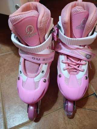 Patines en línea rosas para niña
