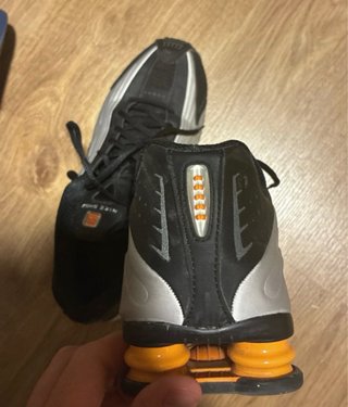 Nike Shox R4 Plata Naranja 44.5