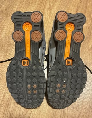Nike Shox R4 Plata Naranja 44.5