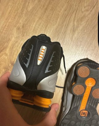 Nike Shox R4 Plata Naranja 44.5