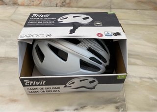 Casco Blanco Bicicleta/Patinete con LUZ led nuevo