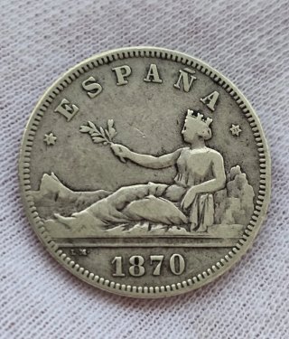 2 pst. 1870 (*18-73) Gobierno Provisional, Plata.