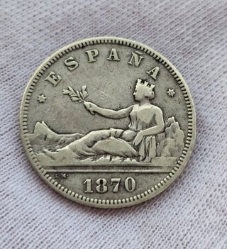 2 pst. 1870 (*18-73) Gobierno Provisional, Plata.