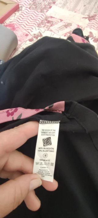 Vestido manga larga estampado talla M