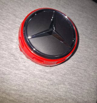 4 Tapas Centrales 75mm Mercedes-Benz AMG Rojo