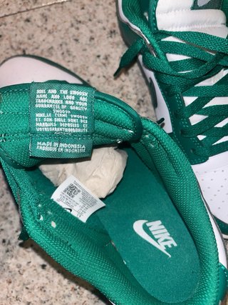 Zapatillas Nike Dunk Verde y Blanco