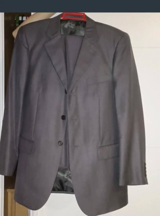 Traje italiano gris alta costura