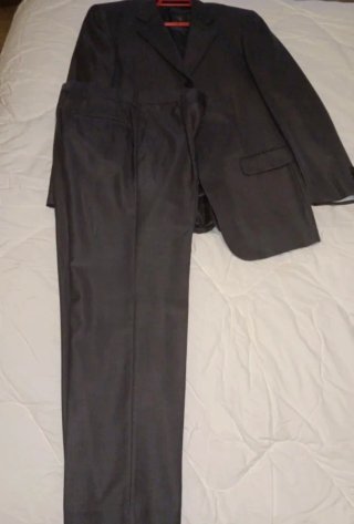 Traje italiano gris alta costura