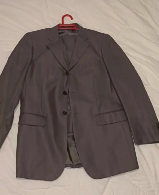 Traje italiano gris alta costura