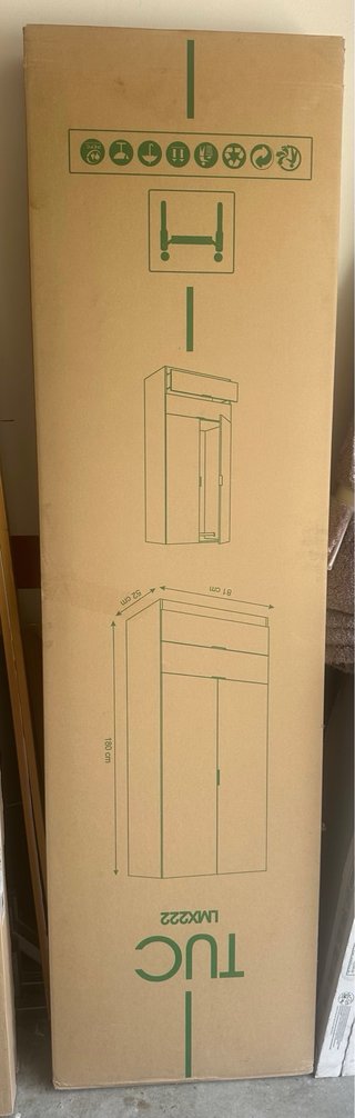 Armario Tuc 81x180x52cm Blanco con dos cajones