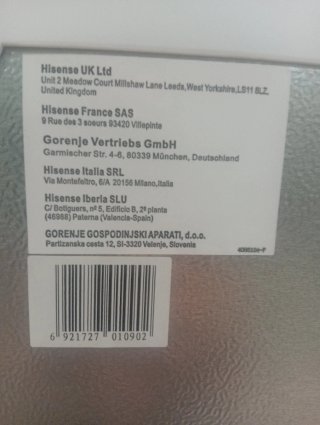 Hisense FV105D4AW2. Congelador, capacidad neta: 82