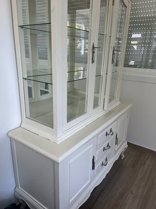 Vetrina aparador vintage bianco classico