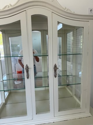 Vetrina aparador vintage bianco classico