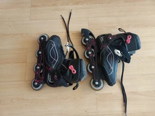 Patines Oxelo Mujer Negro y Rosa
