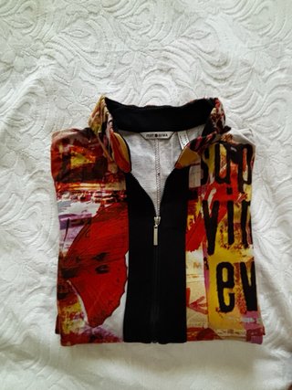 Chaqueta Punto Roma cremallera multicolor