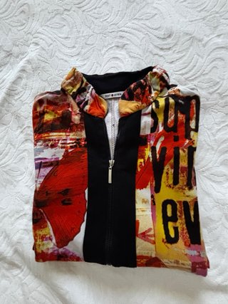 Chaqueta Punto Roma cremallera multicolor