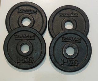 4 Discos de Pesas DOMYOS 1KG