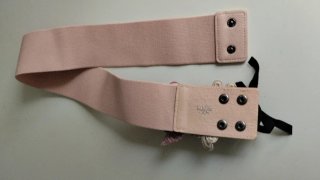 Cinturón elástico flores mujer rosa, para fiesta