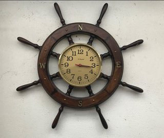Orologio timone legno vintage