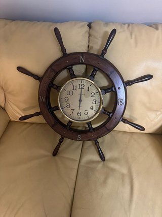Orologio timone legno vintage