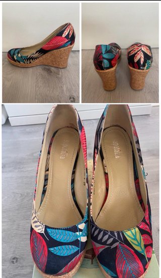 Zapatos Sapatilha Talla 39 Estampado Hojas