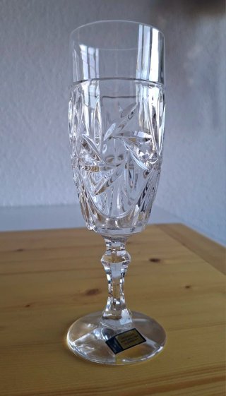 6 COPAS CAVA VINTAGE CRISTAL TALLADO BLEIKRISTALL