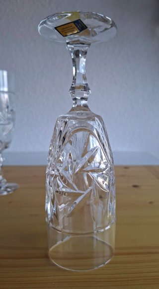 6 COPAS CAVA VINTAGE CRISTAL TALLADO BLEIKRISTALL