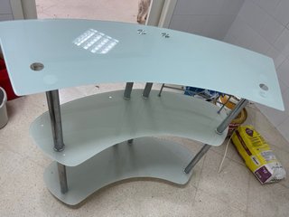 Mostrador de cristal y metal