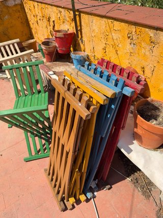 Silla Jamuga Plegable Madera Verde