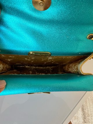 Bolso Valentino azul y dorado