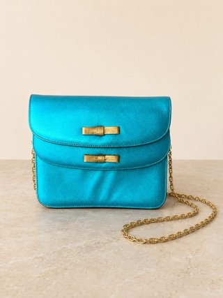 Bolso Valentino azul y dorado