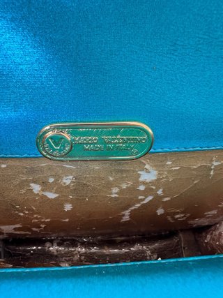 Bolso Valentino azul y dorado