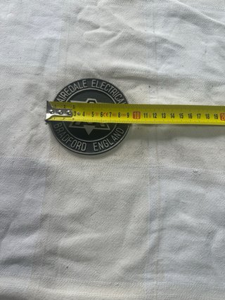 Placa AIREDALE ELECTRICAL BRADFORD ENGLAND