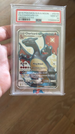 Charizard GX SV49 PSA 10 Hidden Fates