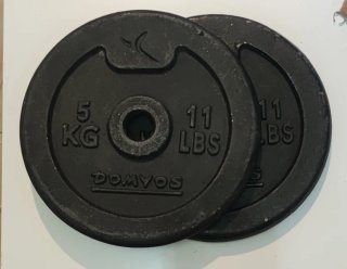 2 Pesas 5kg (11lbs) Domyos