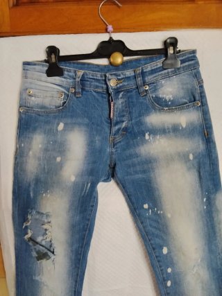 Dsquared2 Jeans Strappati Denim Tg 42
