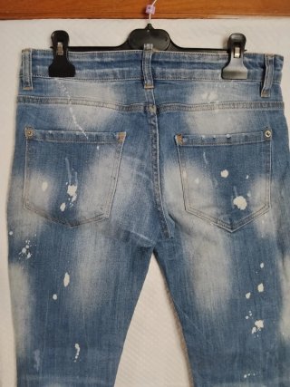 Dsquared2 Jeans Strappati Denim Tg 42