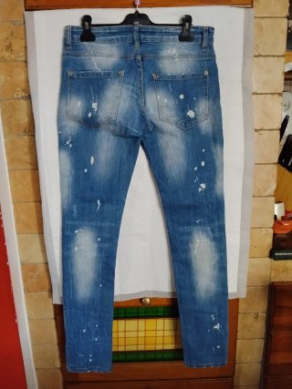 Dsquared2 Jeans Strappati Denim Tg 42