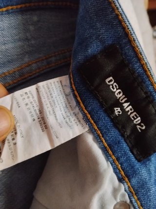 Dsquared2 Jeans Strappati Denim Tg 42
